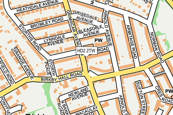 HD2 2TW map - OS OpenMap – Local (Ordnance Survey)
