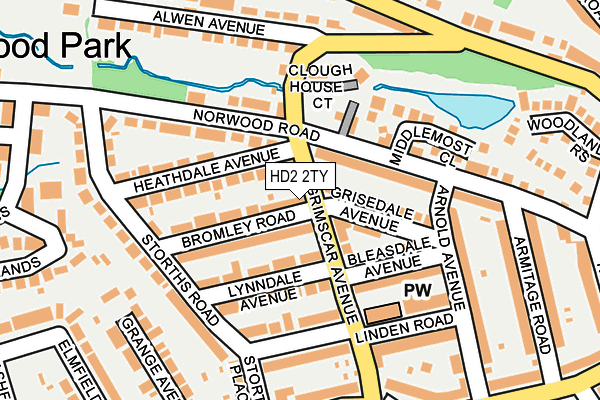 HD2 2TY map - OS OpenMap – Local (Ordnance Survey)