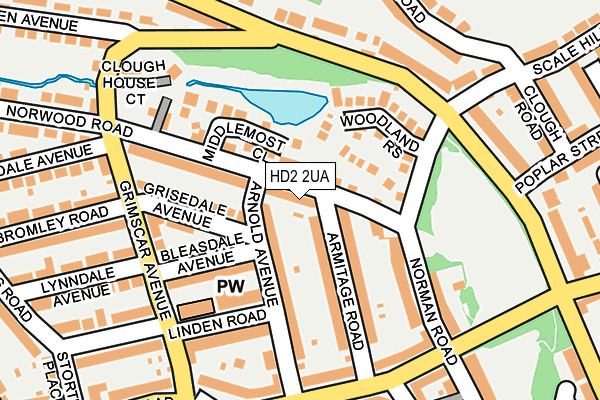 HD2 2UA map - OS OpenMap – Local (Ordnance Survey)