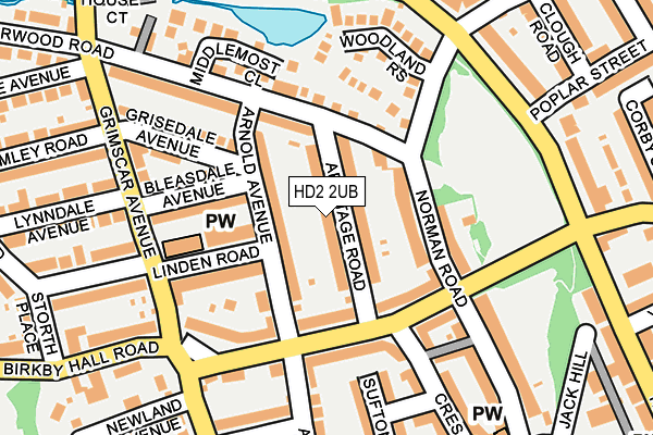 HD2 2UB map - OS OpenMap – Local (Ordnance Survey)