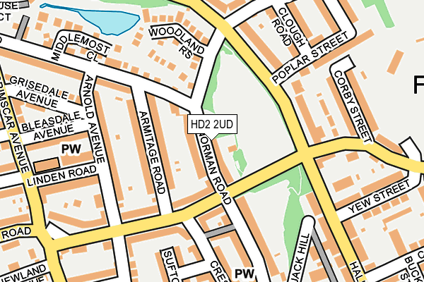 HD2 2UD map - OS OpenMap – Local (Ordnance Survey)