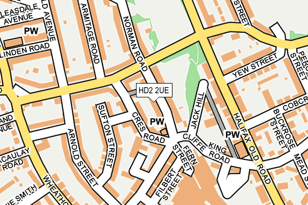 HD2 2UE map - OS OpenMap – Local (Ordnance Survey)