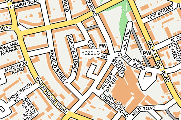 HD2 2UG map - OS OpenMap – Local (Ordnance Survey)