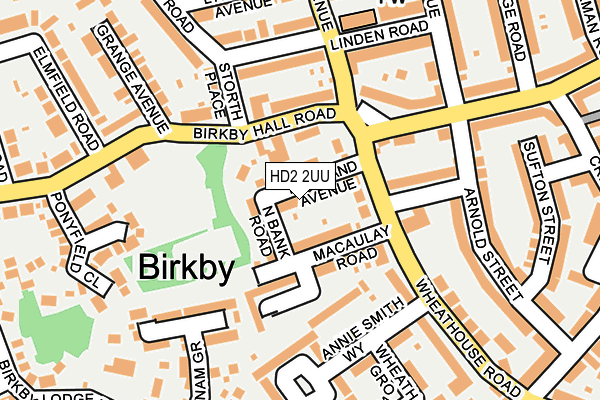 HD2 2UU map - OS OpenMap – Local (Ordnance Survey)