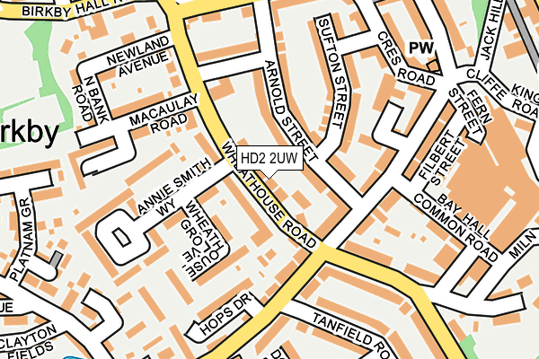 HD2 2UW map - OS OpenMap – Local (Ordnance Survey)
