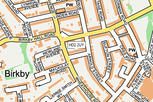 HD2 2UY map - OS OpenMap – Local (Ordnance Survey)