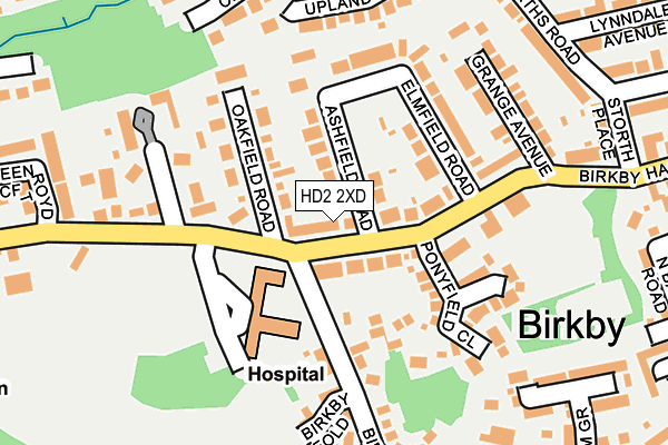 HD2 2XD map - OS OpenMap – Local (Ordnance Survey)