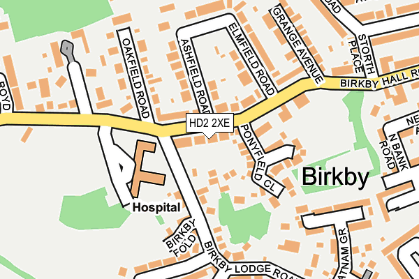 HD2 2XE map - OS OpenMap – Local (Ordnance Survey)