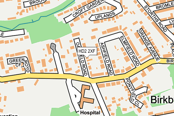 HD2 2XF map - OS OpenMap – Local (Ordnance Survey)