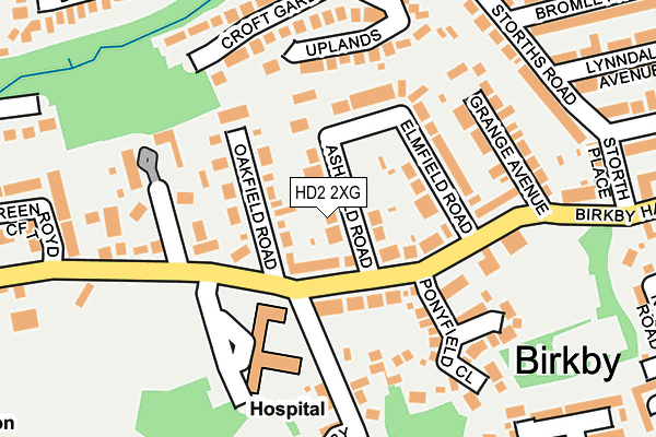 HD2 2XG map - OS OpenMap – Local (Ordnance Survey)