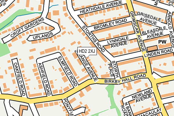 HD2 2XJ map - OS OpenMap – Local (Ordnance Survey)