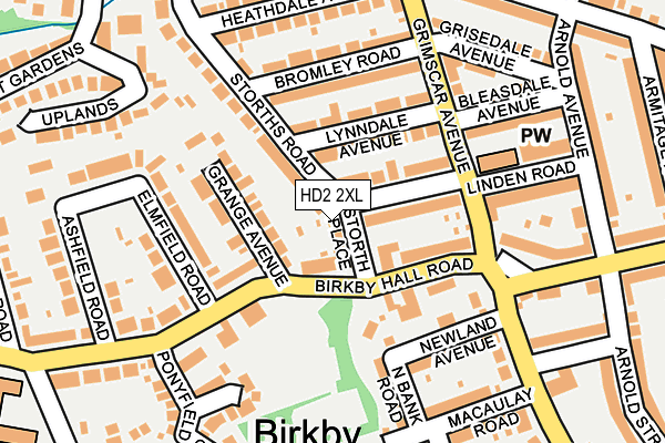 HD2 2XL map - OS OpenMap – Local (Ordnance Survey)