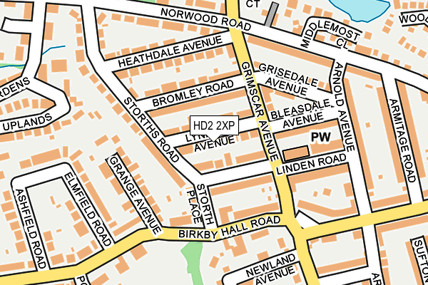 HD2 2XP map - OS OpenMap – Local (Ordnance Survey)