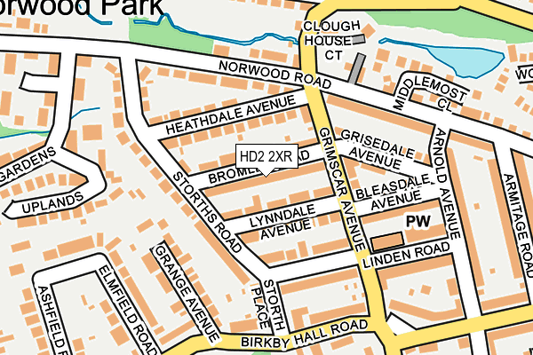 HD2 2XR map - OS OpenMap – Local (Ordnance Survey)