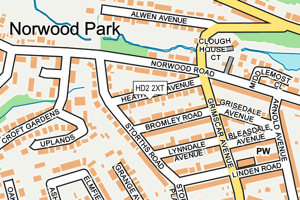 HD2 2XT map - OS OpenMap – Local (Ordnance Survey)