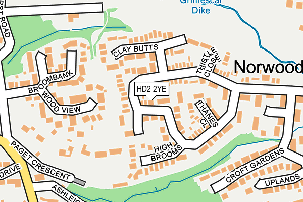 HD2 2YE map - OS OpenMap – Local (Ordnance Survey)