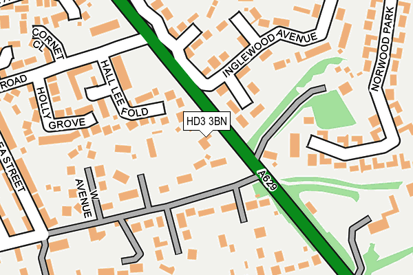 HD3 3BN map - OS OpenMap – Local (Ordnance Survey)