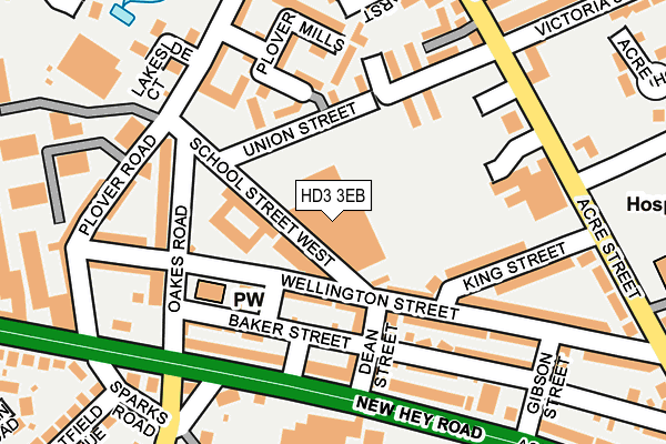 HD3 3EB map - OS OpenMap – Local (Ordnance Survey)