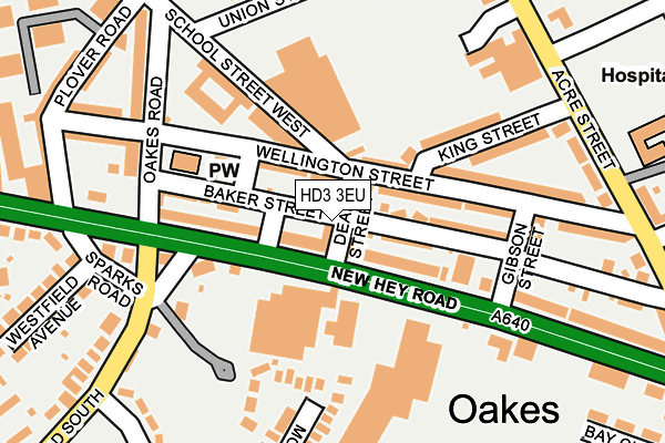 HD3 3EU map - OS OpenMap – Local (Ordnance Survey)