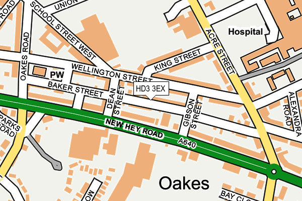 HD3 3EX map - OS OpenMap – Local (Ordnance Survey)