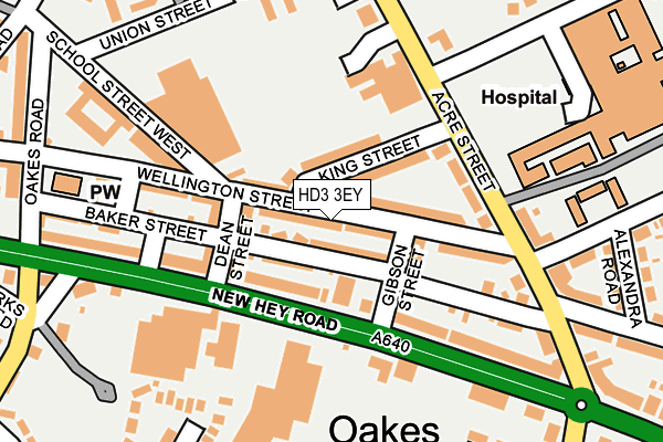 HD3 3EY map - OS OpenMap – Local (Ordnance Survey)