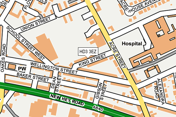 HD3 3EZ map - OS OpenMap – Local (Ordnance Survey)
