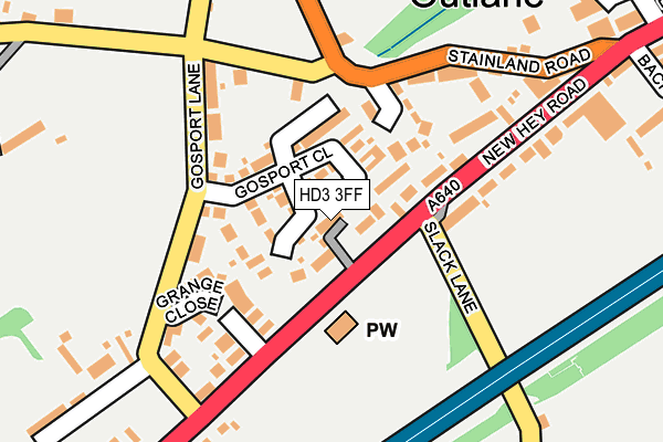HD3 3FF map - OS OpenMap – Local (Ordnance Survey)