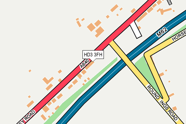 HD3 3FH map - OS OpenMap – Local (Ordnance Survey)
