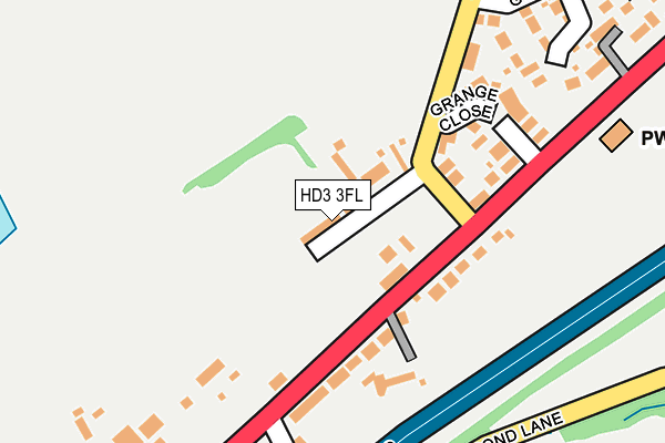 HD3 3FL map - OS OpenMap – Local (Ordnance Survey)