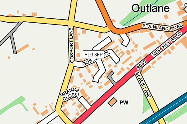 HD3 3FP map - OS OpenMap – Local (Ordnance Survey)