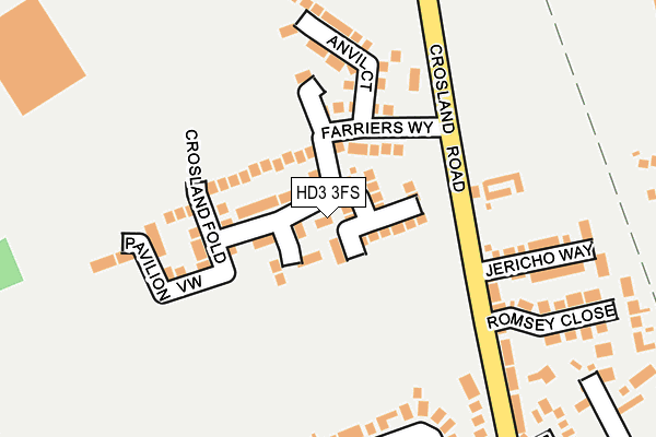 HD3 3FS map - OS OpenMap – Local (Ordnance Survey)