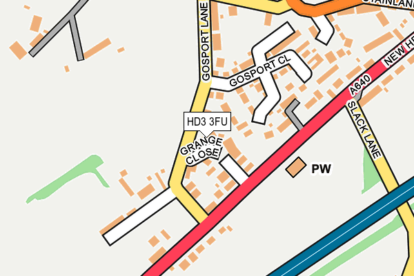 HD3 3FU map - OS OpenMap – Local (Ordnance Survey)