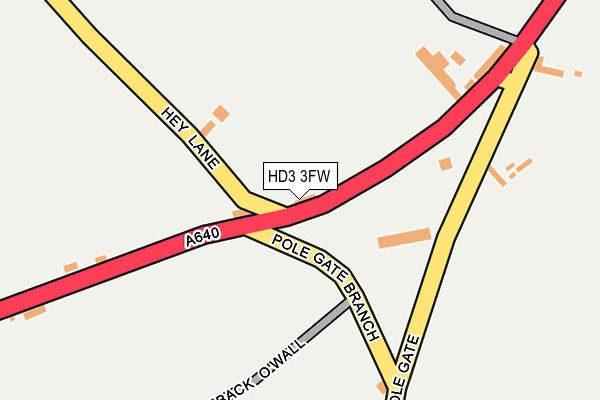 HD3 3FW map - OS OpenMap – Local (Ordnance Survey)