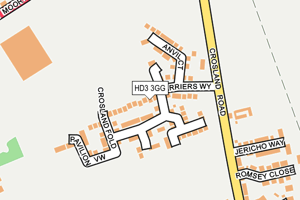 HD3 3GG map - OS OpenMap – Local (Ordnance Survey)