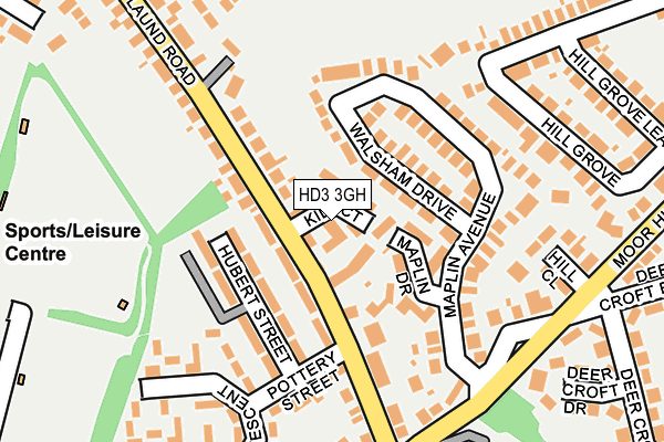 HD3 3GH map - OS OpenMap – Local (Ordnance Survey)