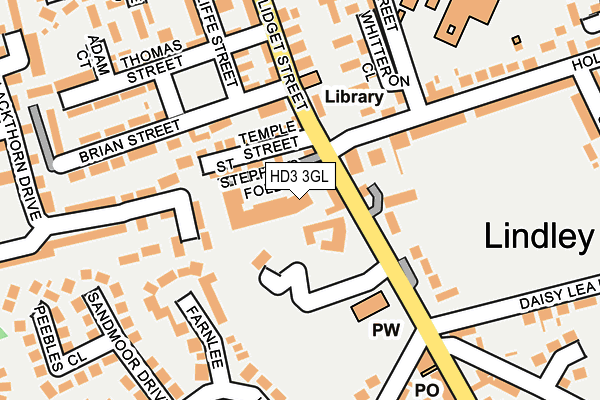 HD3 3GL map - OS OpenMap – Local (Ordnance Survey)