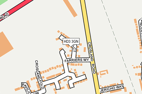 HD3 3GN map - OS OpenMap – Local (Ordnance Survey)