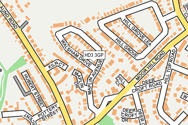 HD3 3GP map - OS OpenMap – Local (Ordnance Survey)