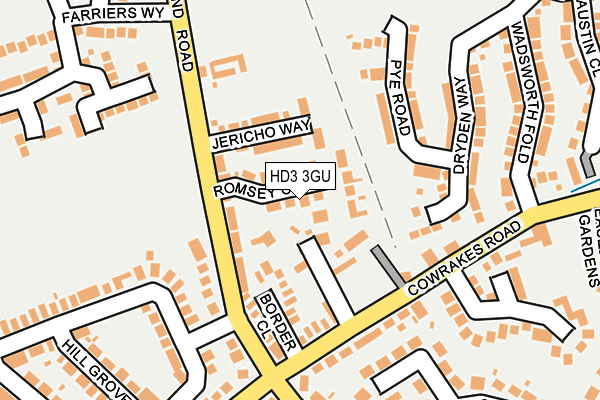 HD3 3GU map - OS OpenMap – Local (Ordnance Survey)