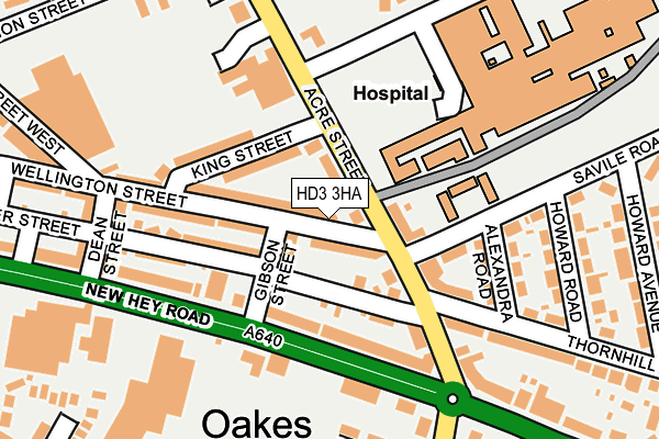 HD3 3HA map - OS OpenMap – Local (Ordnance Survey)