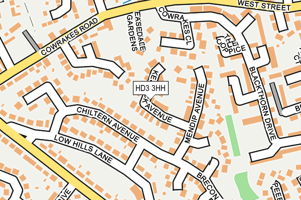HD3 3HH map - OS OpenMap – Local (Ordnance Survey)