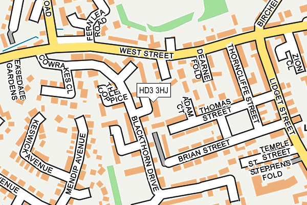 HD3 3HJ map - OS OpenMap – Local (Ordnance Survey)