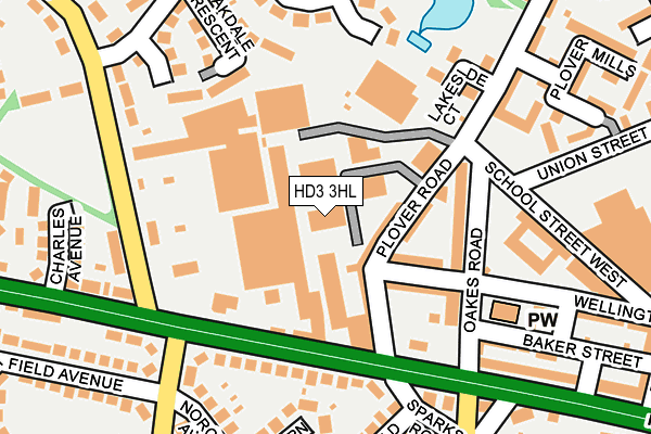 HD3 3HL map - OS OpenMap – Local (Ordnance Survey)
