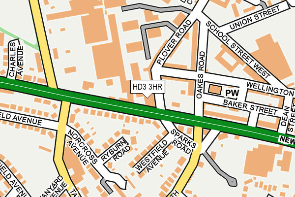 HD3 3HR map - OS OpenMap – Local (Ordnance Survey)