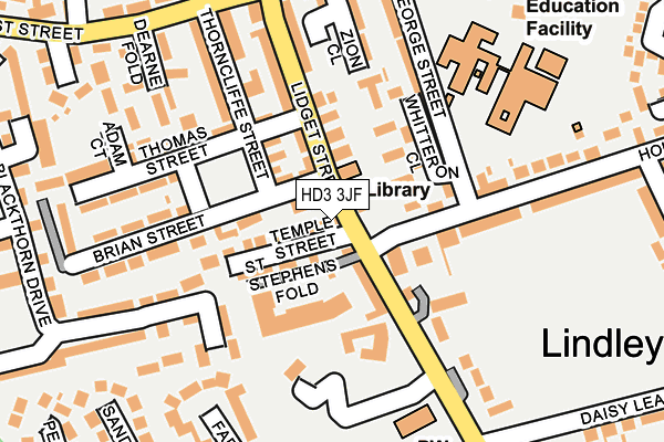 HD3 3JF map - OS OpenMap – Local (Ordnance Survey)
