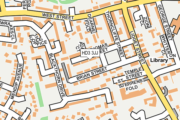 HD3 3JJ map - OS OpenMap – Local (Ordnance Survey)