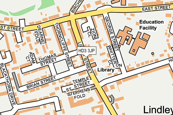 HD3 3JP map - OS OpenMap – Local (Ordnance Survey)