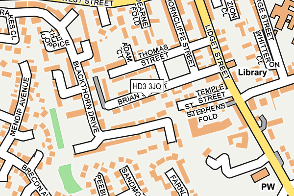 HD3 3JQ map - OS OpenMap – Local (Ordnance Survey)