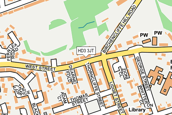 HD3 3JT map - OS OpenMap – Local (Ordnance Survey)