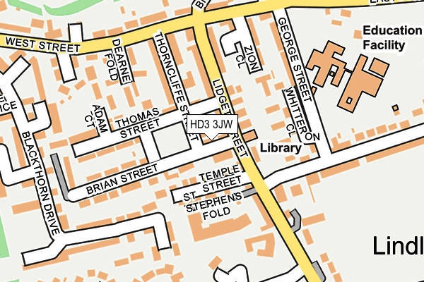 HD3 3JW map - OS OpenMap – Local (Ordnance Survey)